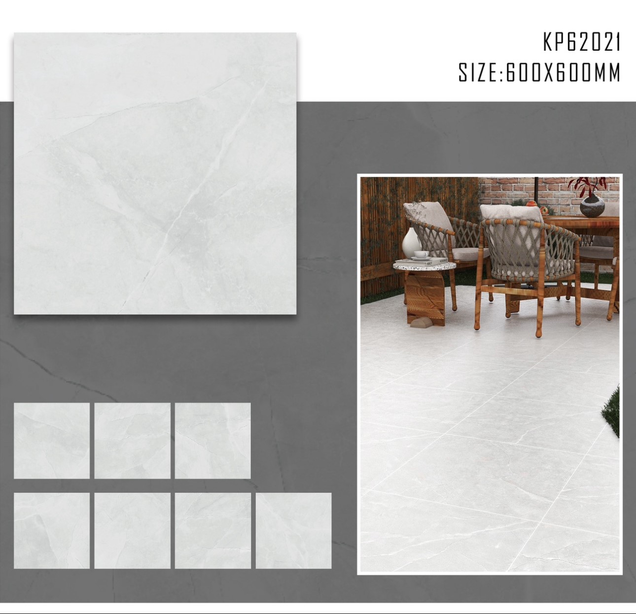 Portofino Ice Polished Porcelain Tile photo 2