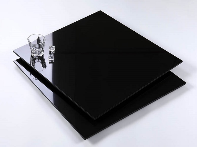Super Black Polished Through-Body Porcelain Tile photo 2