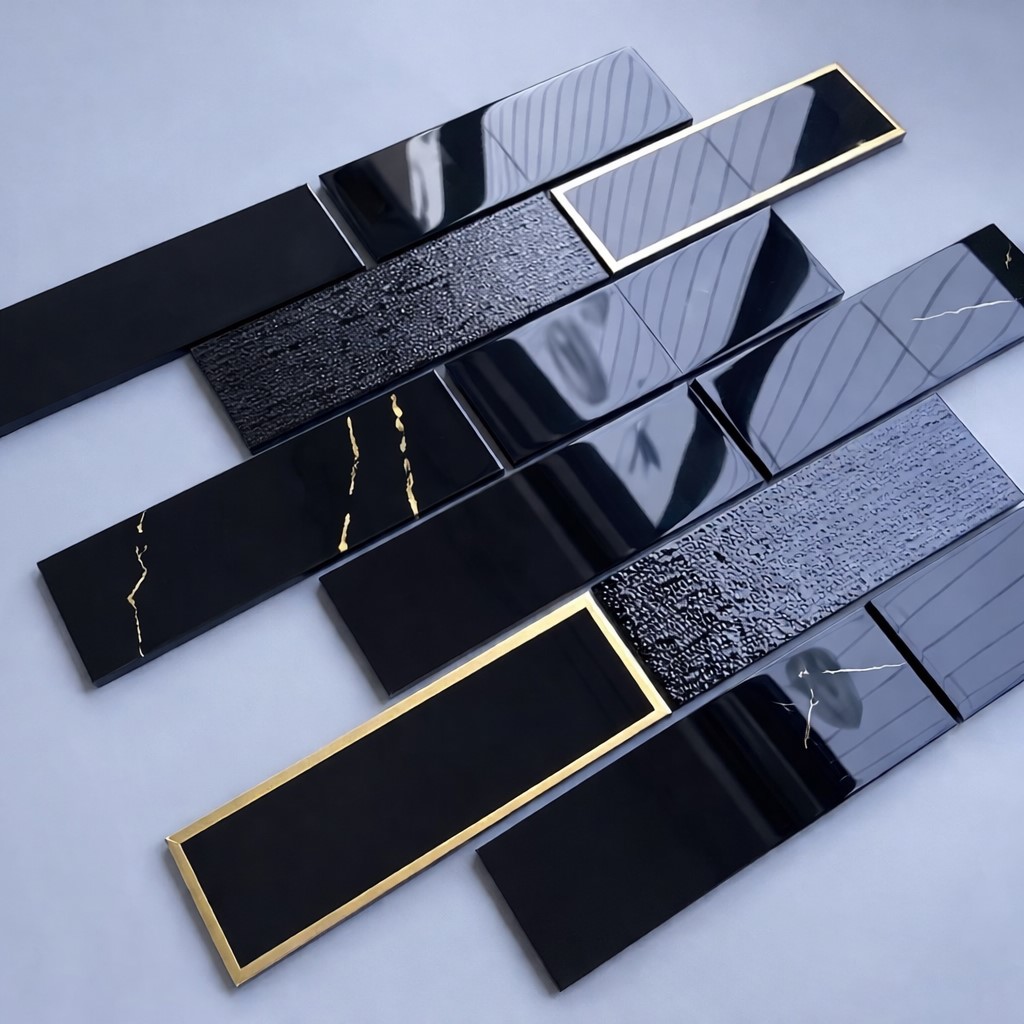 Rose Gold Glass & Stainless Stacked Mosaic photo 2
