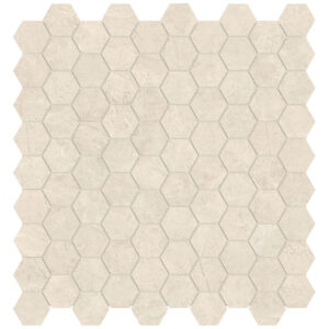Mayfair Allure Ivory Hexagon Mosaic 1.25" Polished