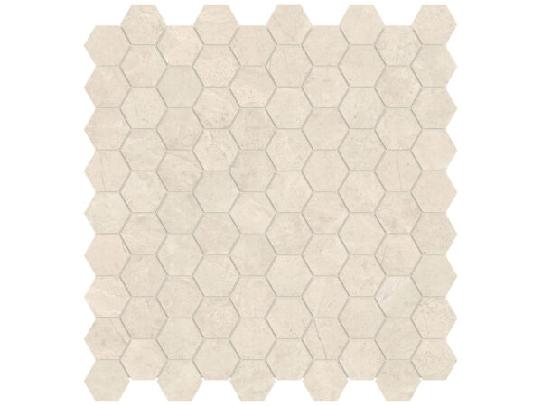 Mayfair Allure Ivory Hexagon Mosaic 1.25" Polished