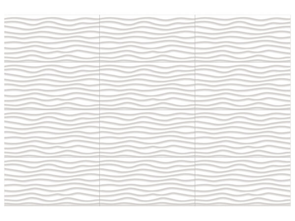 Linea White Oblique (Wavy) 12"x24" Glossy Tile - Image 2