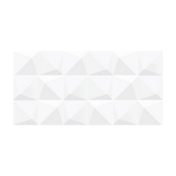 Linea White Prizmatic 12"x24" Glossy Tile