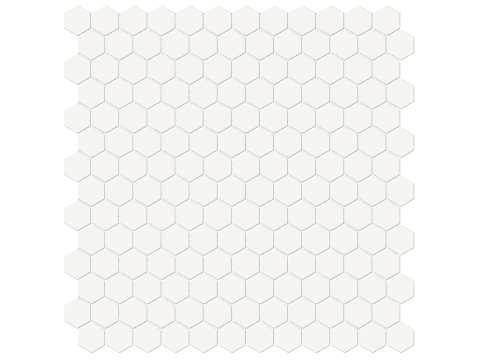 Soho Canvas White Hexagon 1" Matte Mosaic