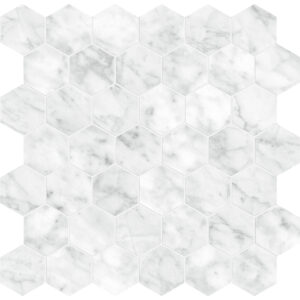 La Marca Carrara Gioia 2" Polished & Matte Mosaic