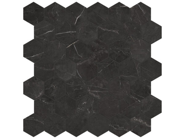 La Marca Nero Venato 2" Polished & Matte Mosaic