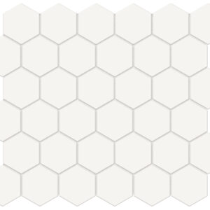 Soho Canvas White Hexagon 2" Matte Mosaic