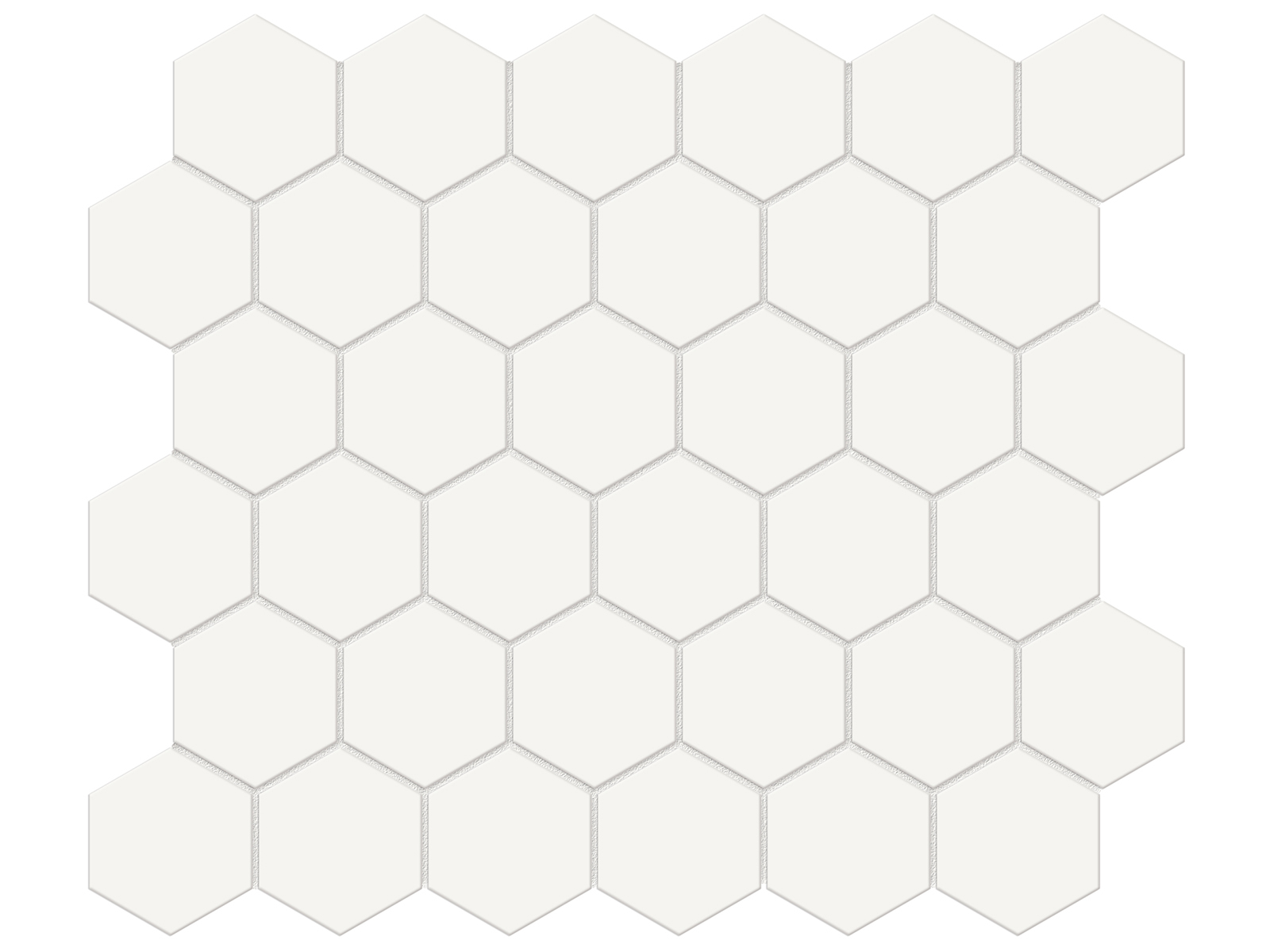 Soho Canvas White Hexagon 2" Matte Mosaic
