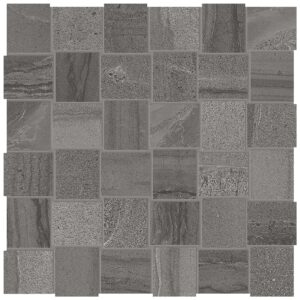 Amelia Carbon 2"x2" Basket Weave Mosaic