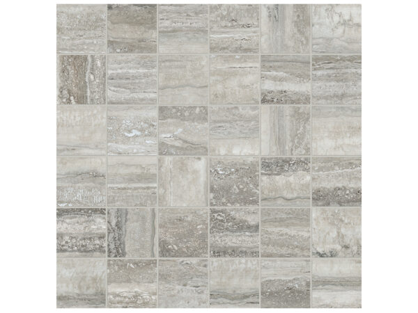 La Marca Travertino Instrata 2"x2" Polished & Matte Mosaic