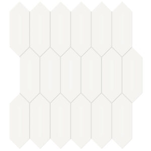 Soho Canvas White Picket 2x5 Glossy Mosaic