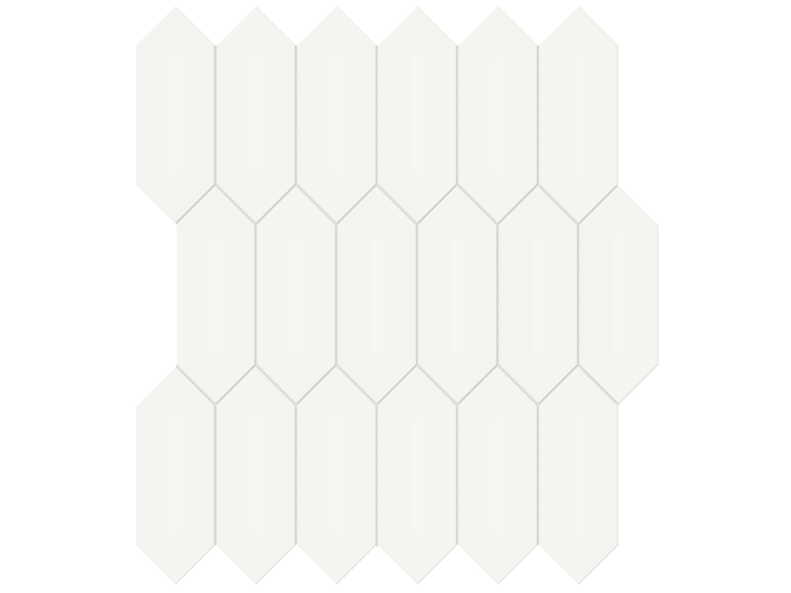Soho Canvas White Picket 2x5 Matte Mosaic
