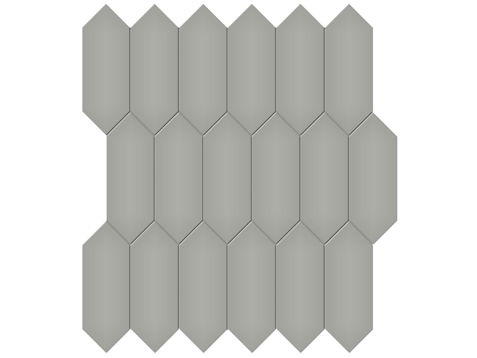 Soho Cement Chic Picket 2x5 Glossy & Matte Mosaic