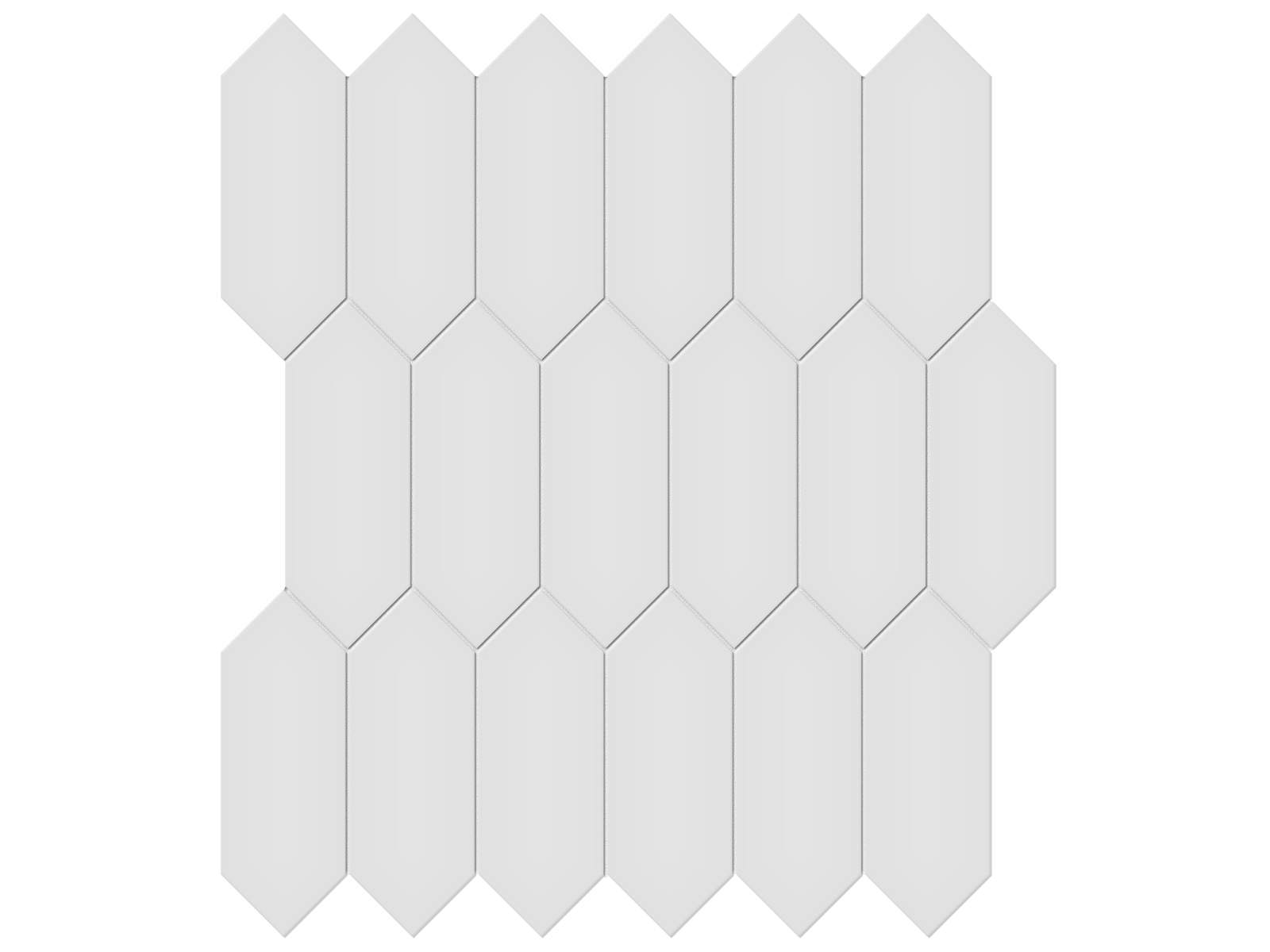 Soho Gallery Grey Picket 2x5 Glossy & Matte Mosaic