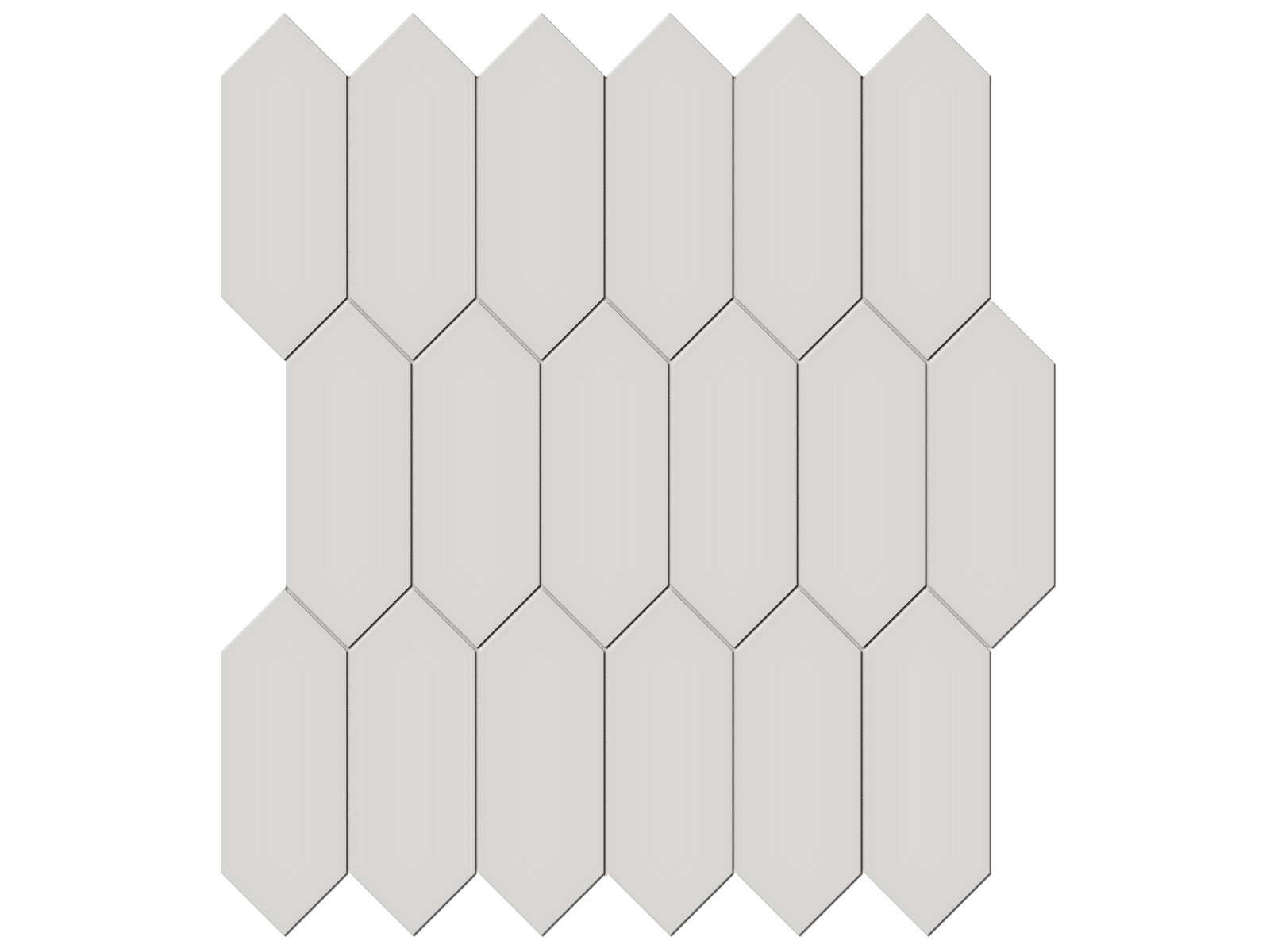 Soho Halo Grey Picket 2x5 Glossy & Matte Mosaic