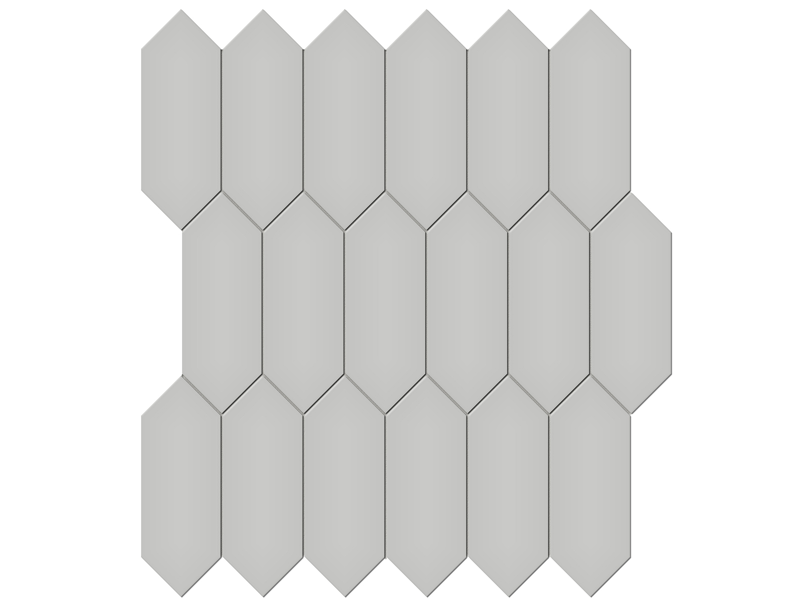 Soho Loft Grey Picket 2x5 Glossy & Matte Mosaic