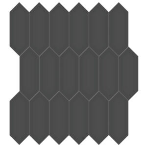 Soho Retro Black Picket 2x5 Glossy & Matte Mosaic