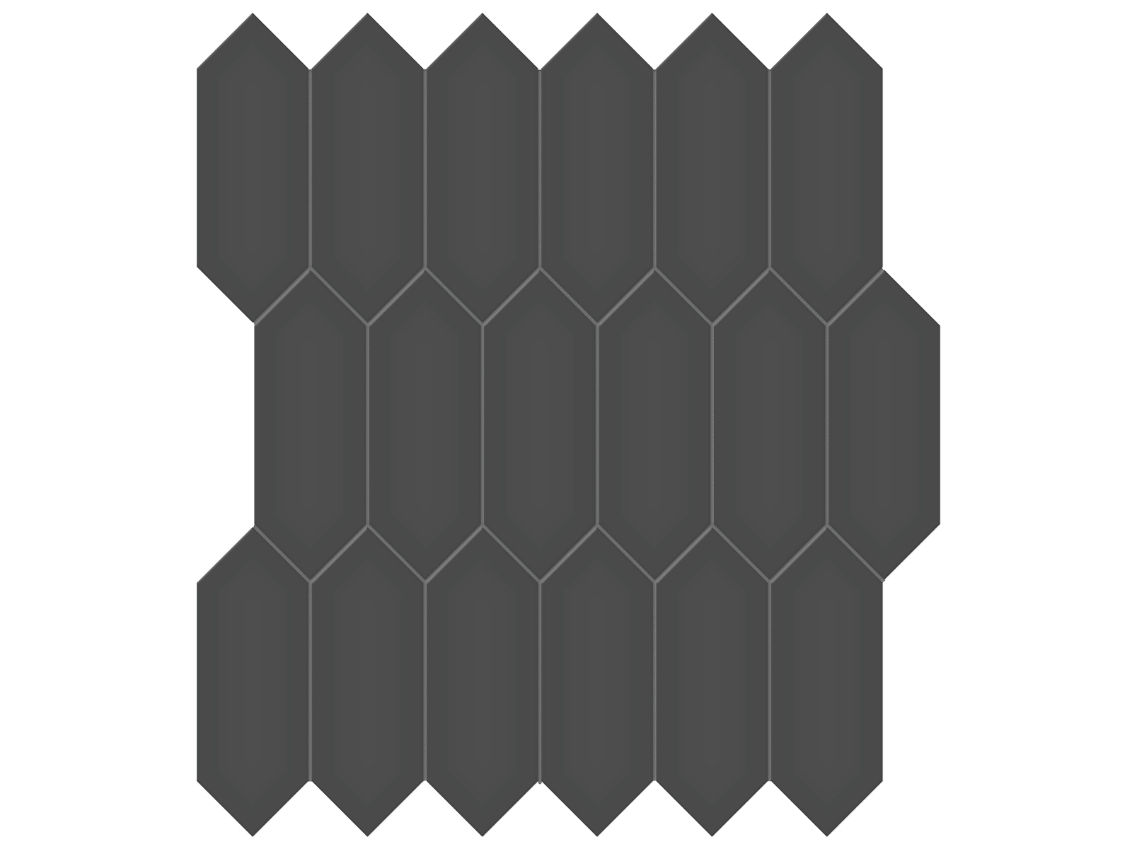 Soho Retro Black Picket 2x5 Glossy & Matte Mosaic