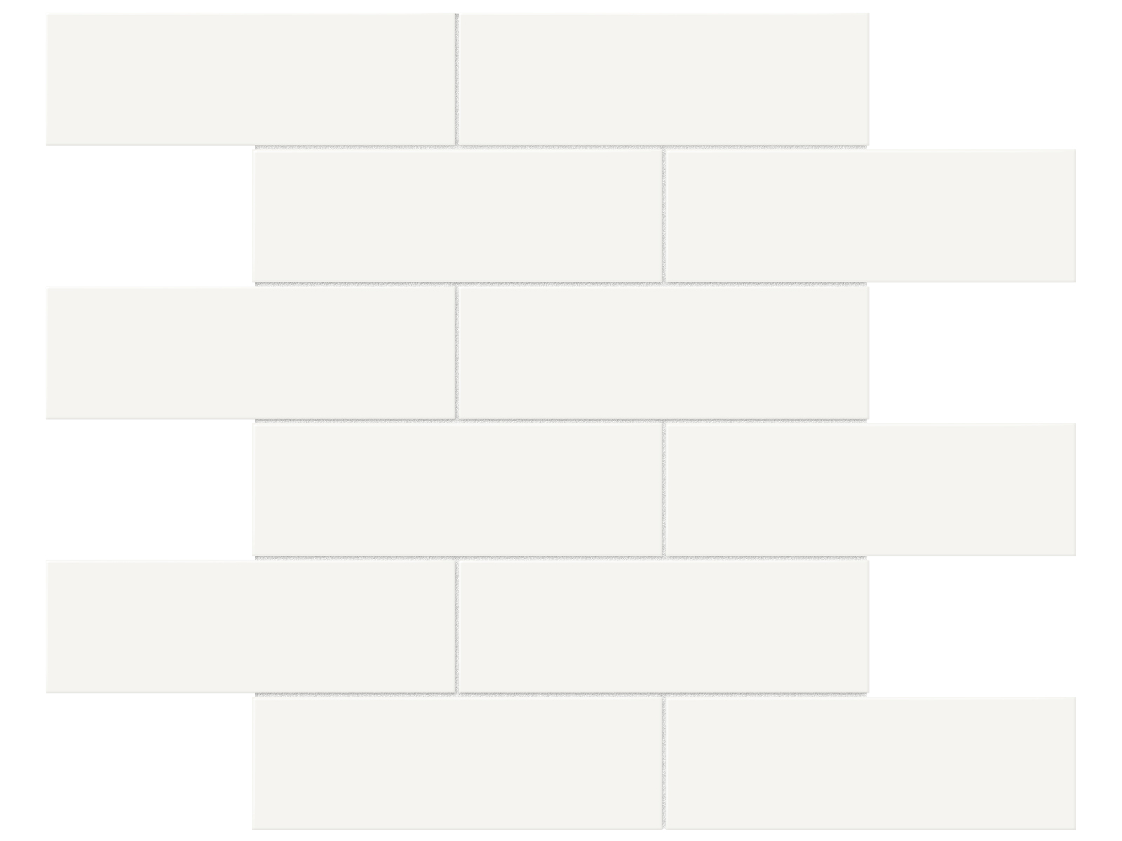 Soho Canvas White Brick 2x6 Glossy & Matte Mosaic