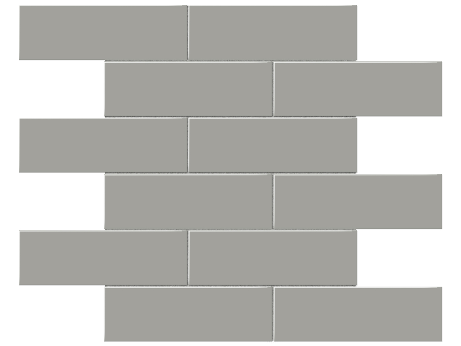 Soho Cement Chic Brick 2x6 Glossy & Matte Mosaic