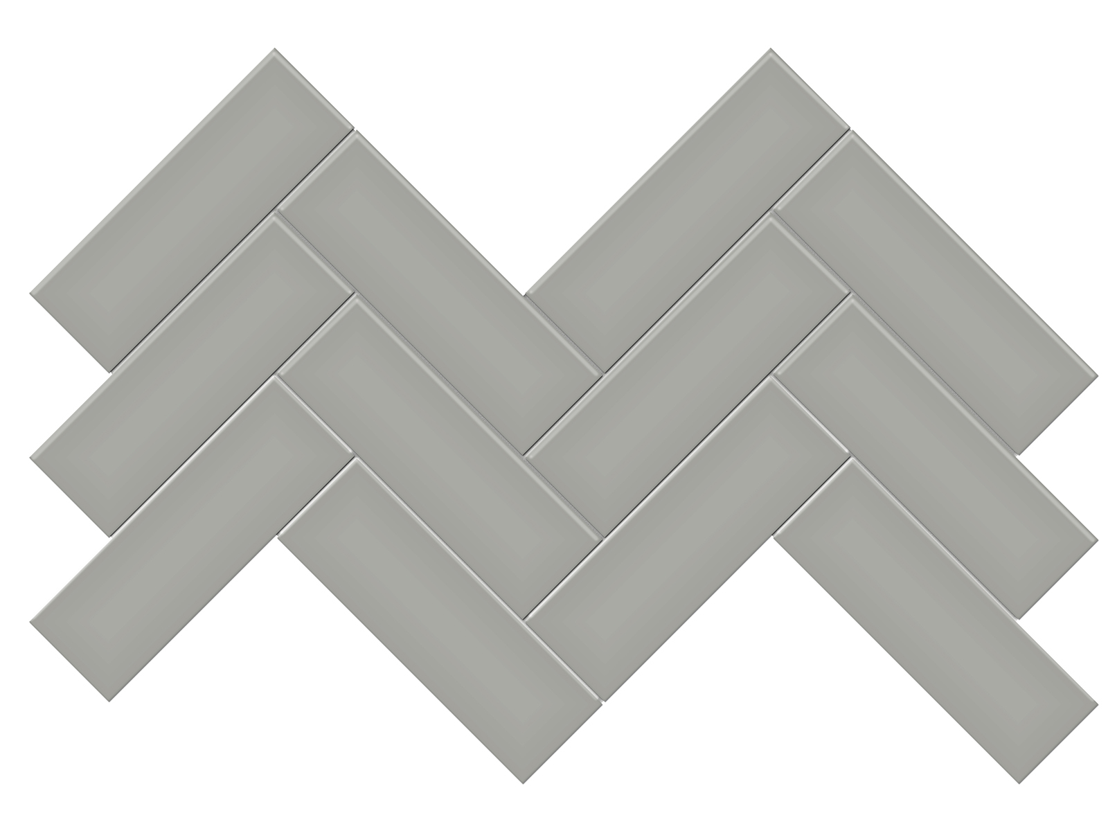 Soho Cement Chic Herringbone 2x6 Glossy & Matte Mosaic