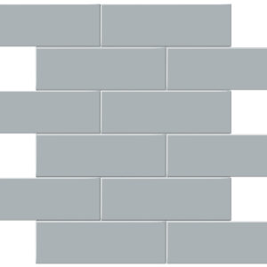 Soho Cloud Blue Brick 2x6 Glossy & Matte Mosaic