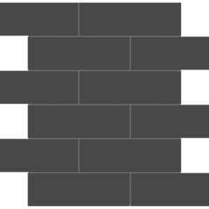 Soho Retro Black Brick 2x6 Glossy & Matte Mosaic