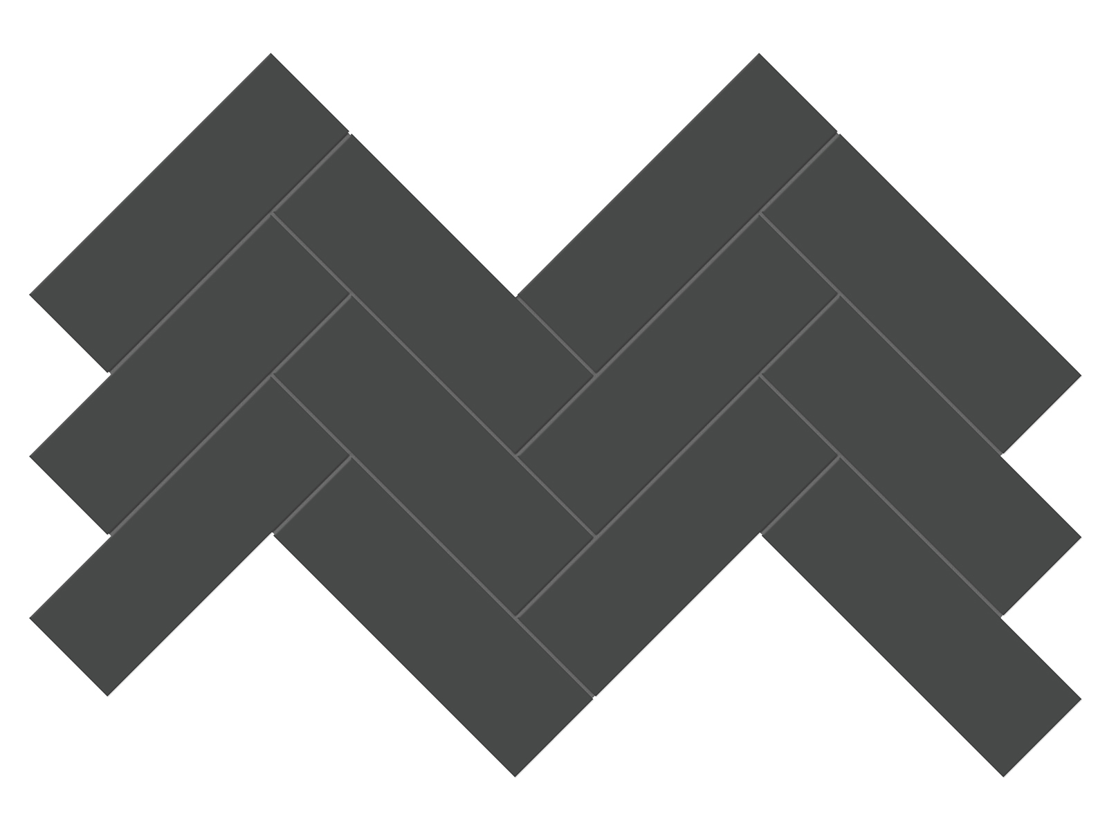 Soho Retro Black Herringbone 2x6 Glossy & Matte Mosaic