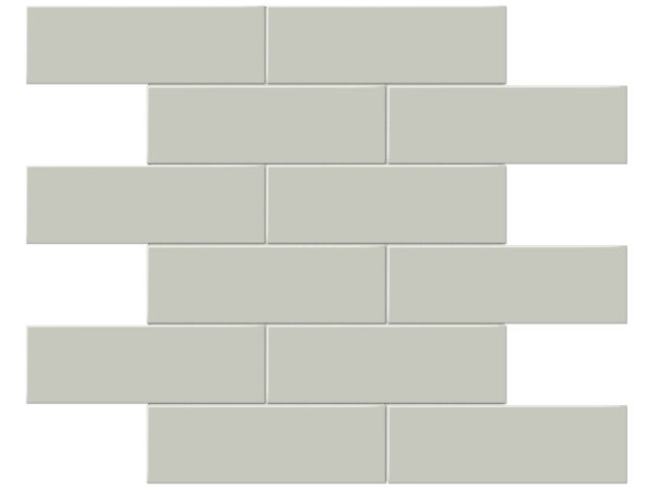 Soho Soft Sage Brick 2x6 Glossy & Matte Mosaic