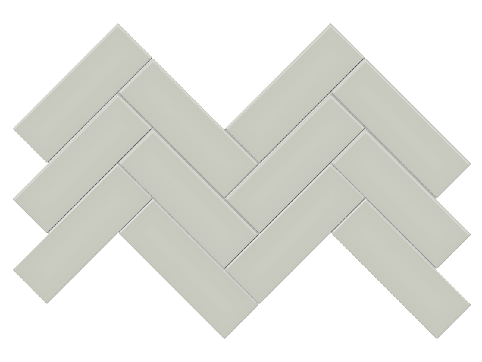 Soho Soft Sage Herringbone 2x6 Glossy & Matte Mosaic