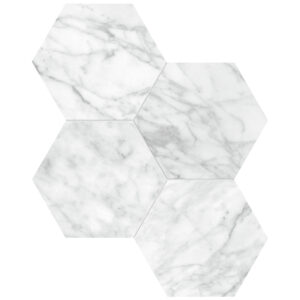 La Marca Carrara Gioia 6" Polished & Matte Mosaic