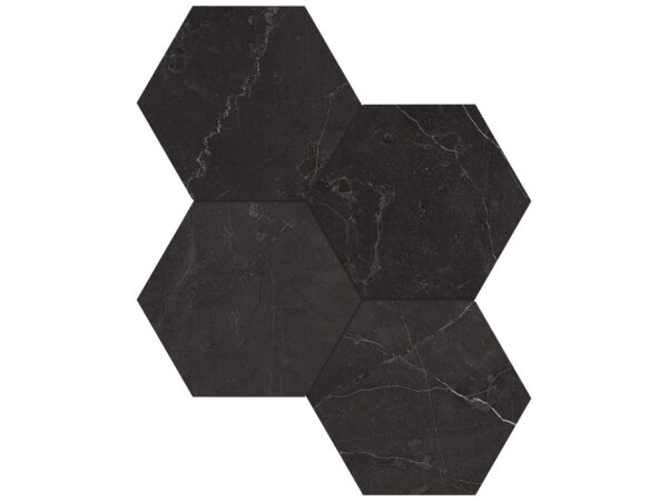 La Marca Nero Venato 6" Polished & Matte Mosaic