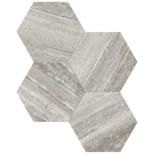 La Marca Travertino Instrata 6" Polished & Matte Mosaic
