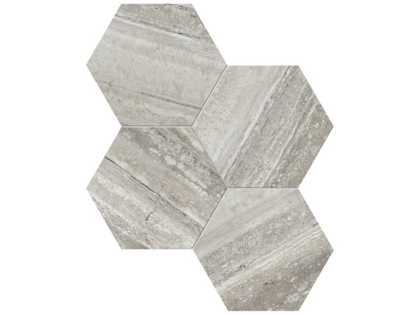 La Marca Travertino Instrata 6" Polished & Matte Mosaic