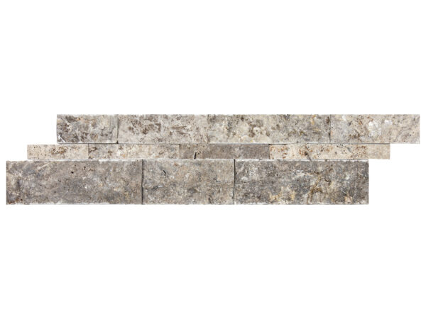 Silver Ash Split Face 6"x24" Travertine Natural Ledge Stone - Image 2