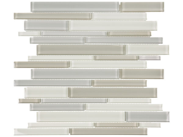 Element Natural Blend Random Strip Glass Mosaic