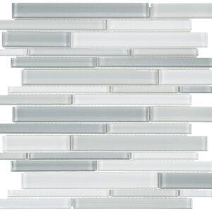 Element Shades Of Grey Random Strip Glass Mosaic