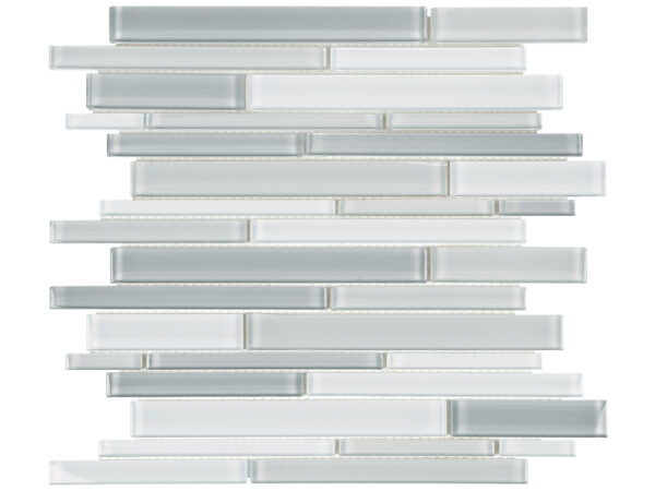 Element Shades Of Grey Random Strip Glass Mosaic