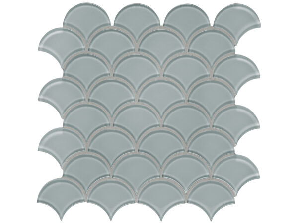 Element Shadow Scallop Glass Mosaic