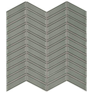 Element Smoke Chevron Glass Mosaic