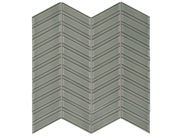 Element Smoke Chevron Glass Mosaic