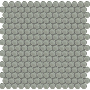 Element Smoke Penny Round Glass Mosaic