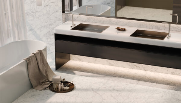 La Marca Carrara Gioia 32"x32" Polished & Matte Tile - Image 3