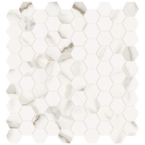 Mayfair Calacatta Oro Hexagon Mosaic 1.25" Polished