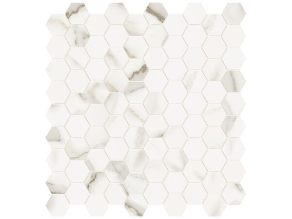 Mayfair Calacatta Oro Hexagon Mosaic 1.25" Polished