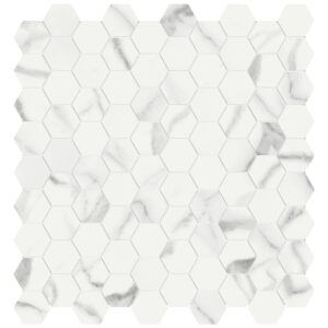 Mayfair Statuario Venato Hexagon Mosaic 1.25" Polished