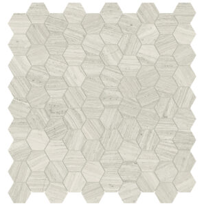 Mayfair Strada Ash Hexagon Mosaic 1.25" Polished