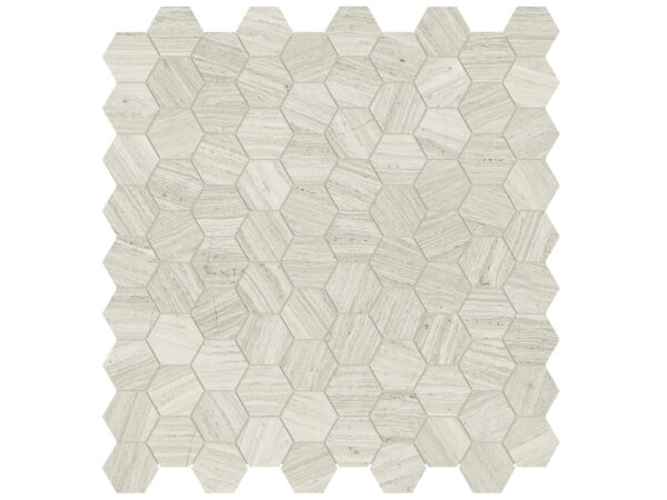 Mayfair Strada Ash Hexagon Mosaic 1.25" Polished