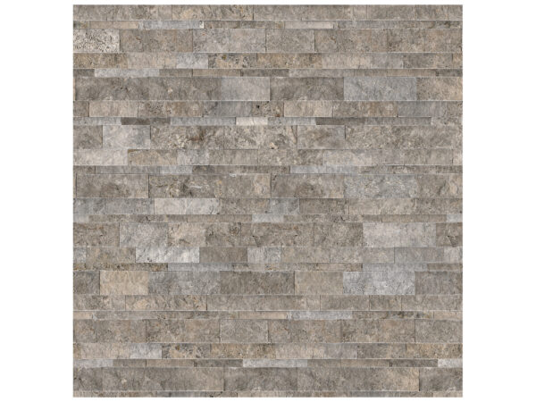Silver Ash Split Face 6"x24" Travertine Natural Ledge Stone
