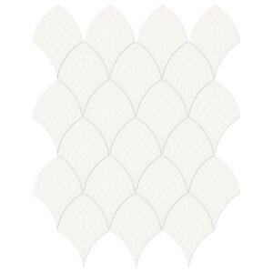Soho Canvas White Scallop Glossy Mosaic
